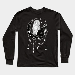 A CAT AND AN OWL, TWILIGHT LOVERS Long Sleeve T-Shirt